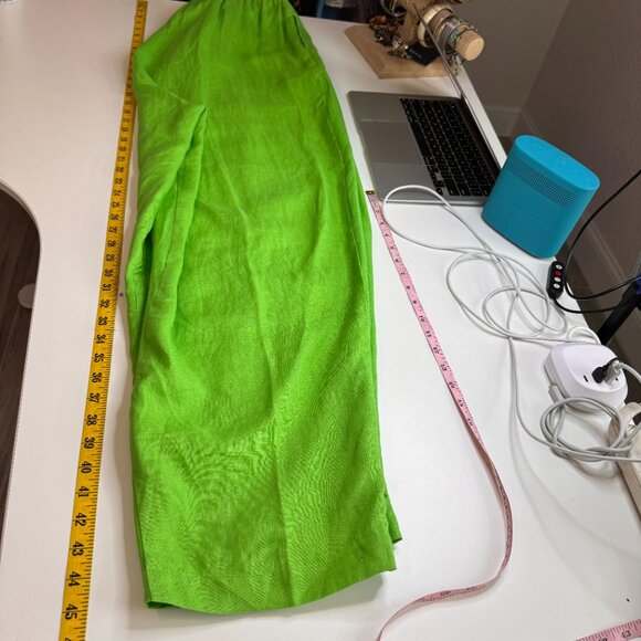 AP Collection Pants Womens 3X Lime Green Elastic Waist Straight Leg Casual - Picture 8 of 9